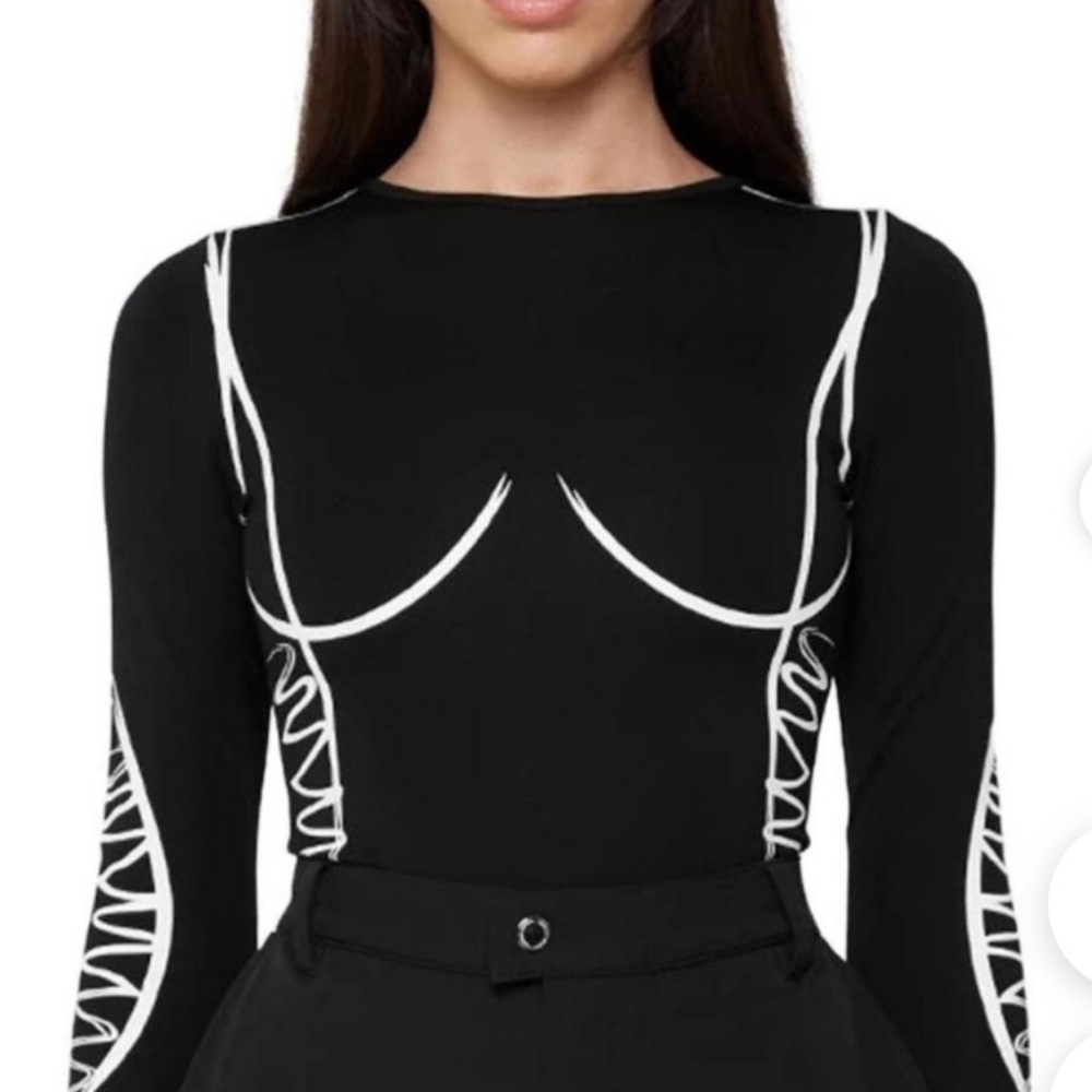 Maniere De Voir Contrast Detail Bodysuit